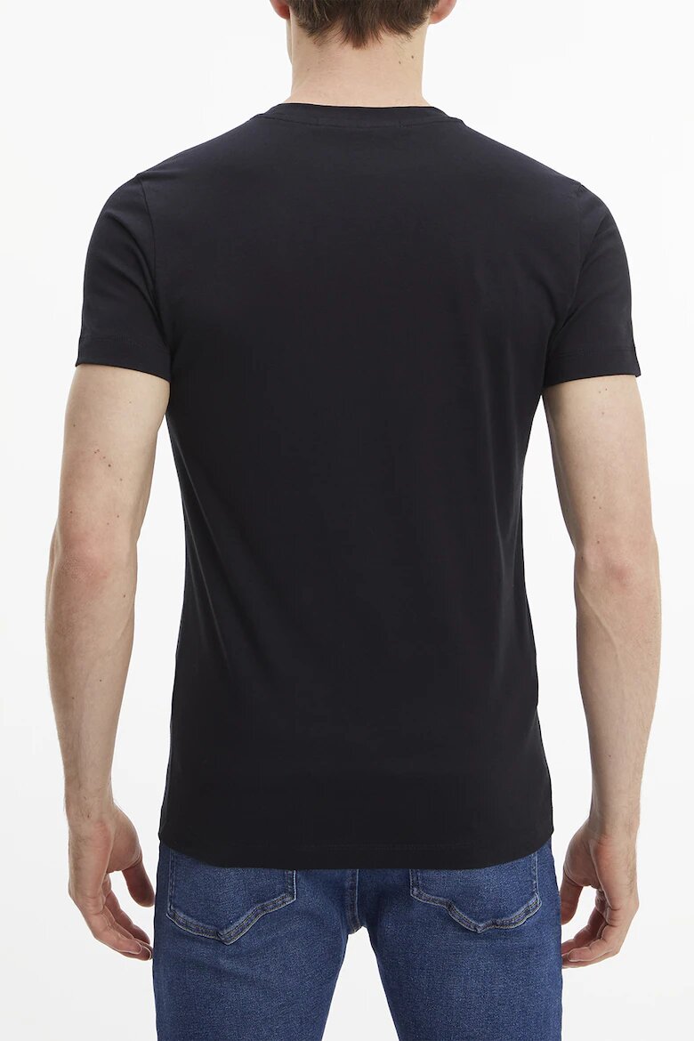 CALVIN KLEIN JEANS Мъжка тениска Тъмносин 28036 Избеляло черно/Мръснобял