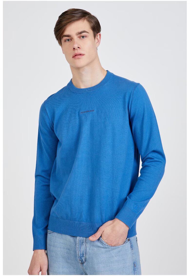 CALVIN KLEIN JEANS Мъжки пуловер - Calvin Klein - - памук