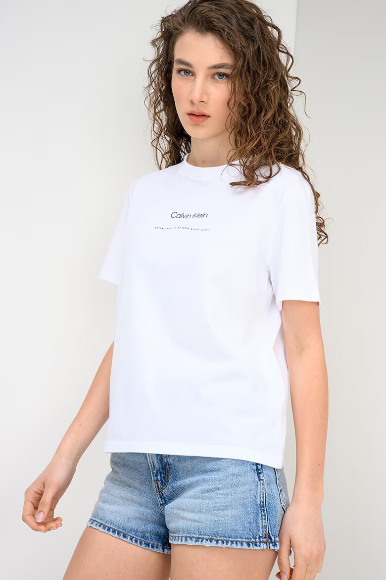 CALVIN KLEIN JEANS Памучна тениска Бял