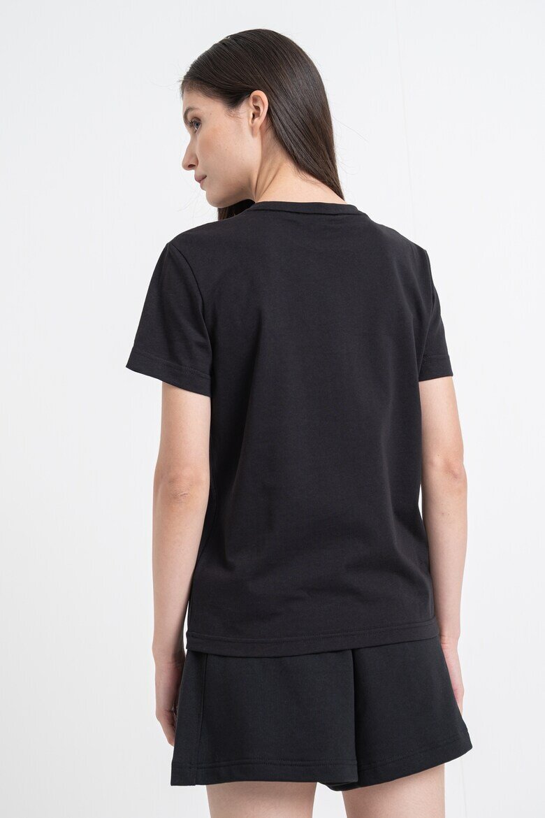 CALVIN KLEIN JEANS Памучна тениска с бродирано лого Черен