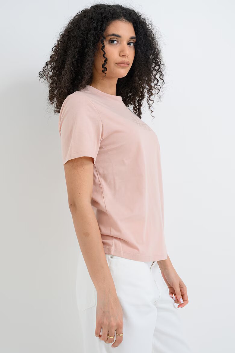 CALVIN KLEIN JEANS Памучна тениска с лого Прашно розово