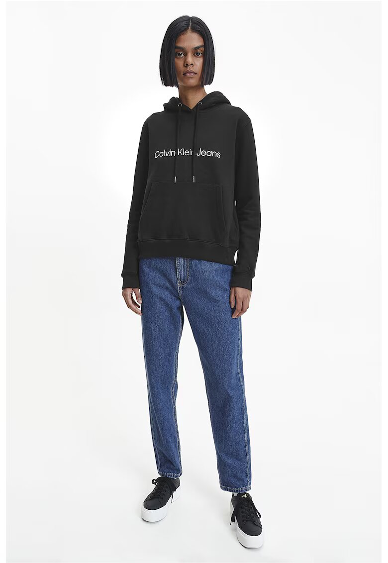 CALVIN KLEIN JEANS Памучно худи с джоб кенгуру