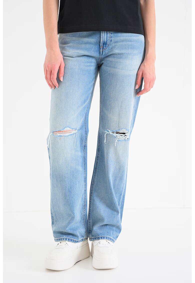 CALVIN KLEIN JEANS Прави дънки деграде - Светлосин