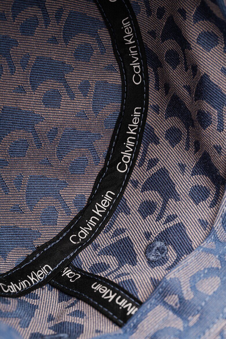 CALVIN KLEIN JEANS Шапка с лого Тъмносин/Сиво-кафяв