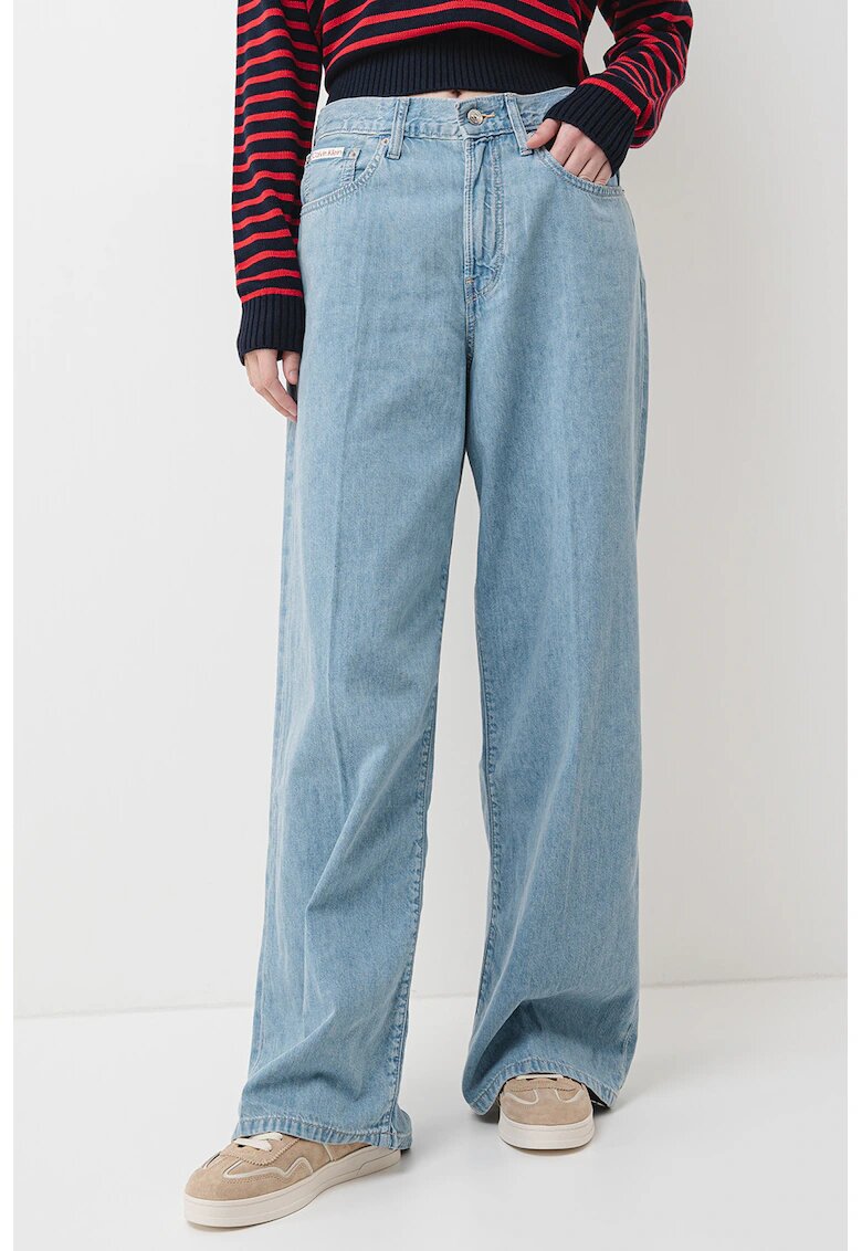 CALVIN KLEIN JEANS Широки дънки с лен