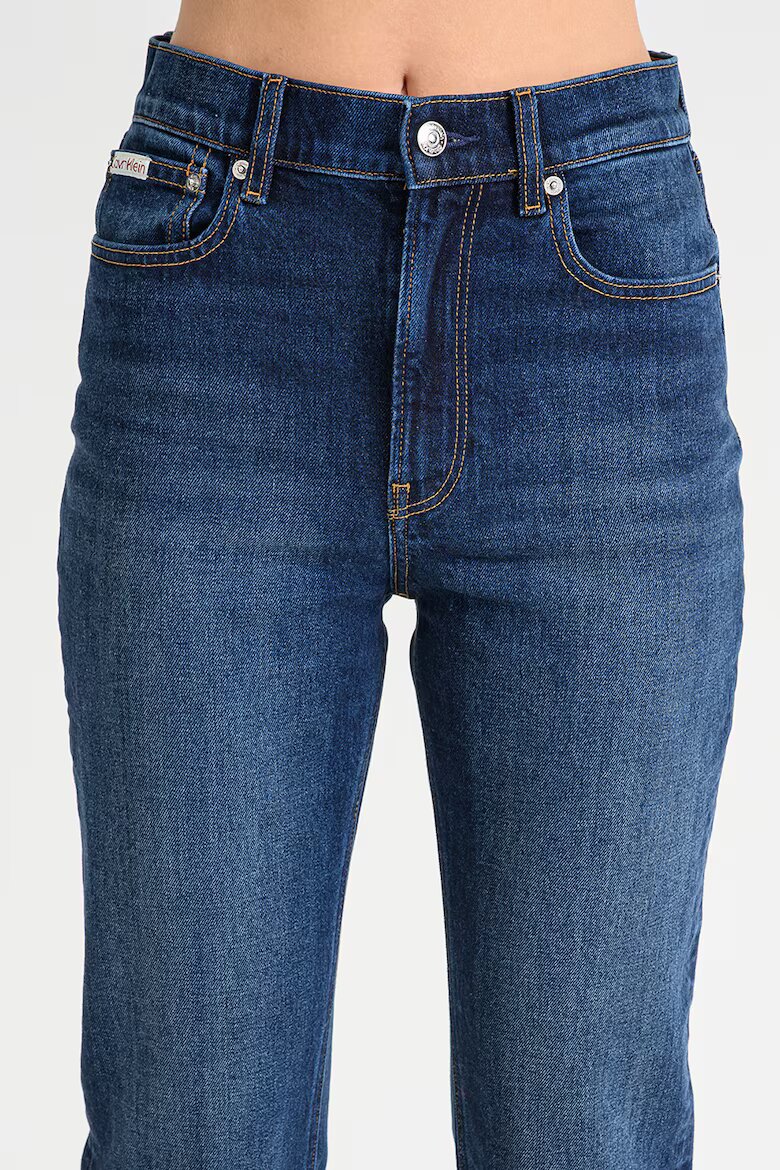 CALVIN KLEIN JEANS Скъсени прави дънки Тъмносин