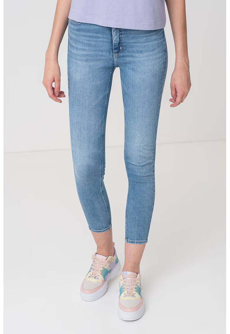 CALVIN KLEIN JEANS Скъсени скини дънки с висока талия
