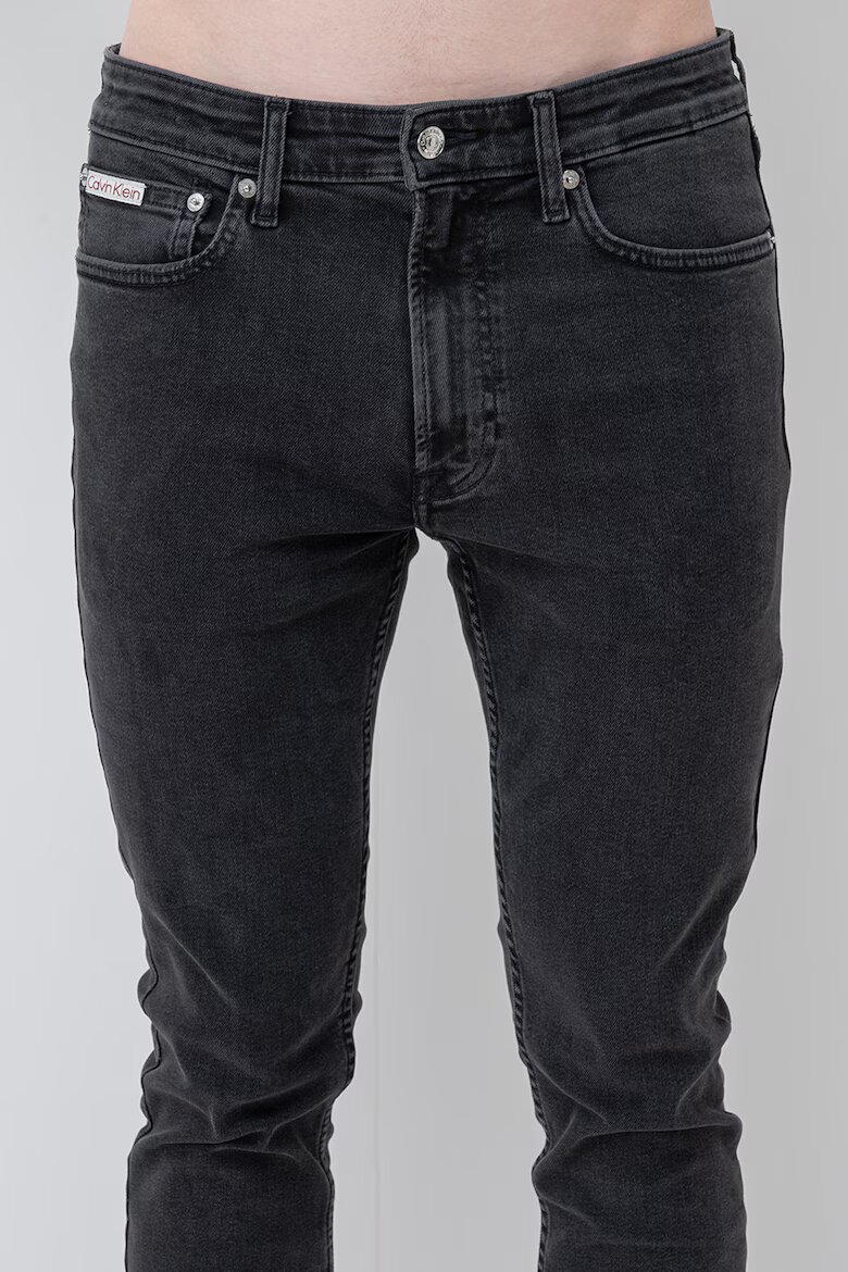CALVIN KLEIN JEANS Скини дънки Essential Избеляло черно