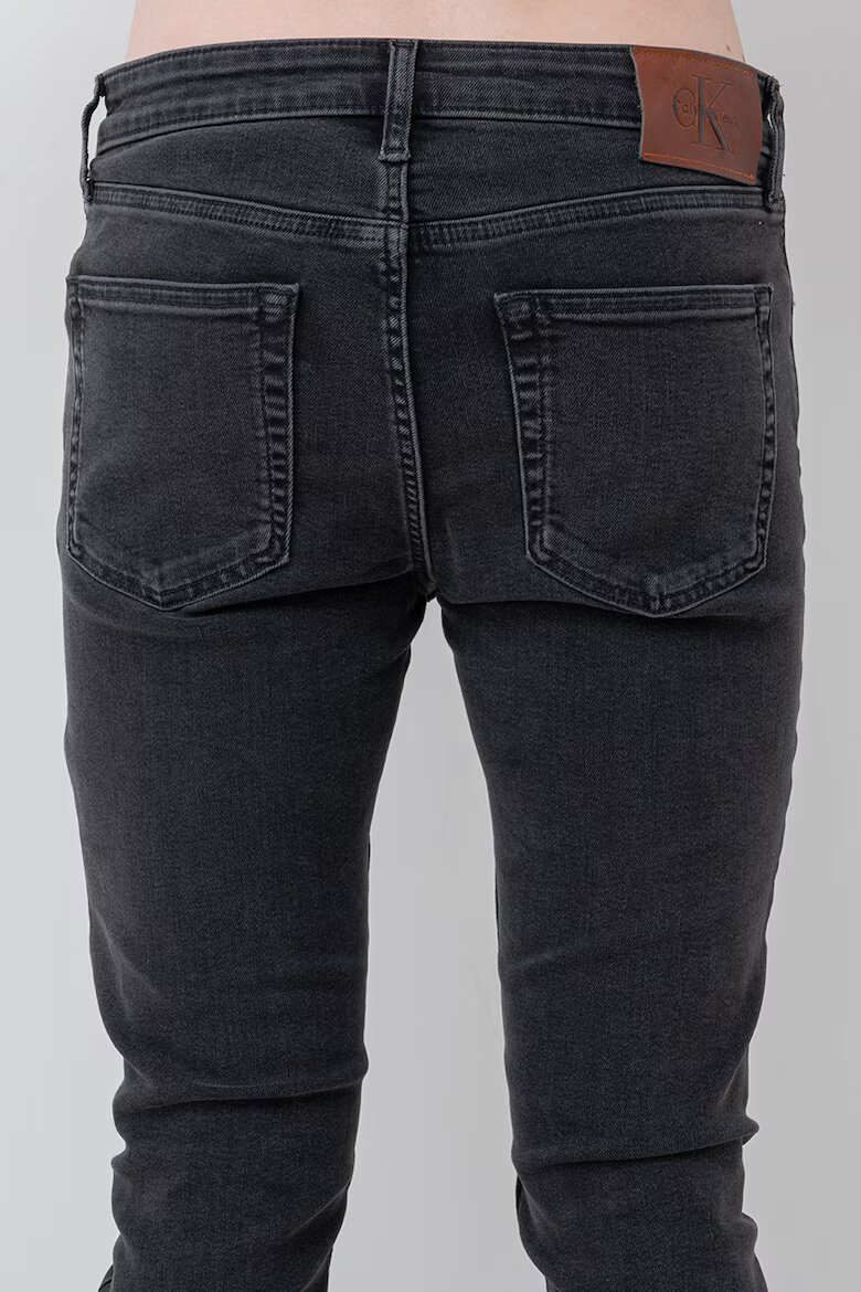 CALVIN KLEIN JEANS Скини дънки Essential Избеляло черно