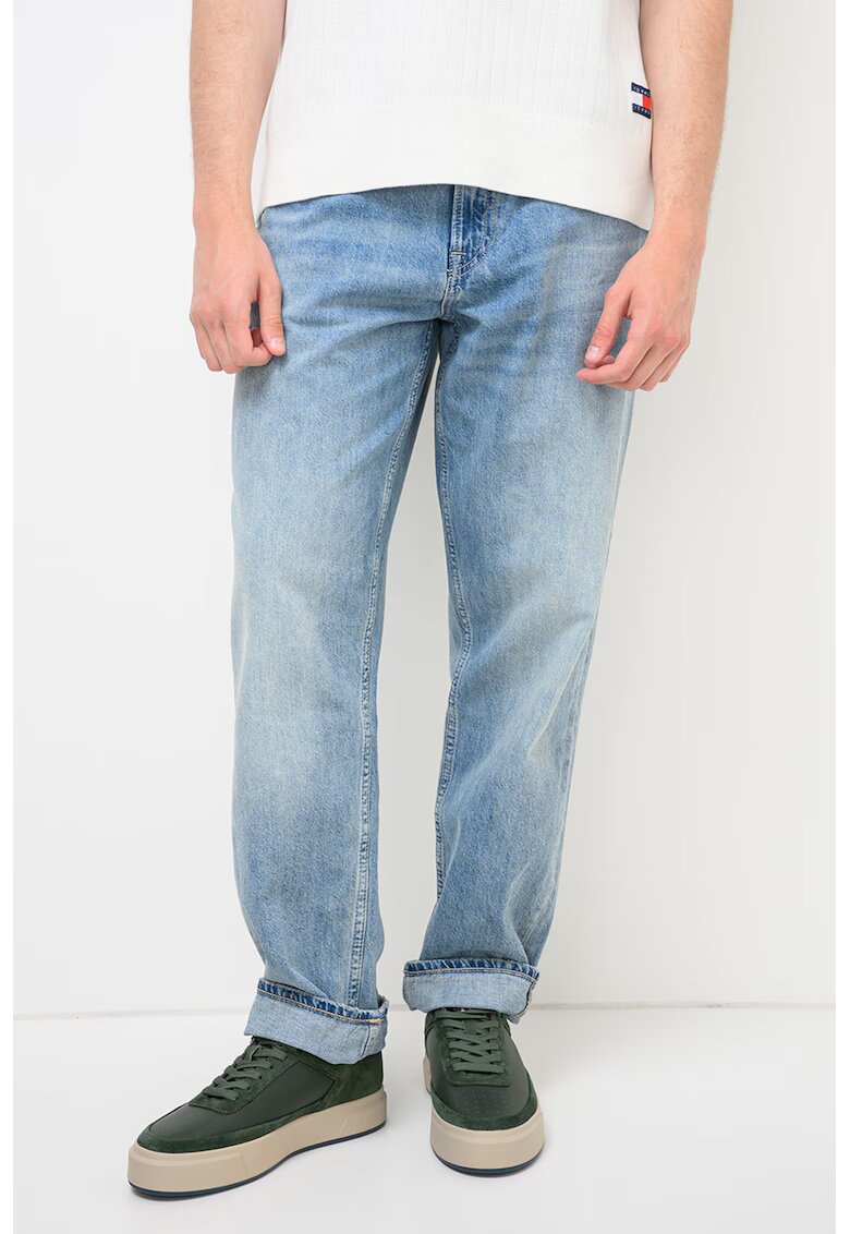 CALVIN KLEIN JEANS Скосени дънки с памук и лен