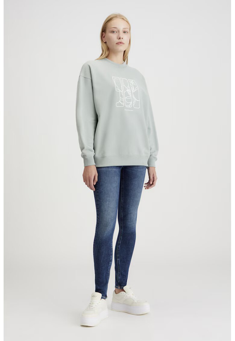 CALVIN KLEIN JEANS Суитшърт от органичен памук с лого