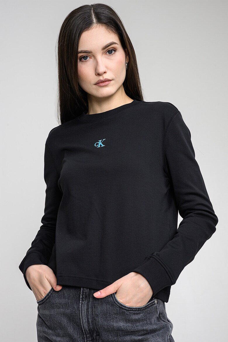 CALVIN KLEIN JEANS Суитшърт с лого Черен
