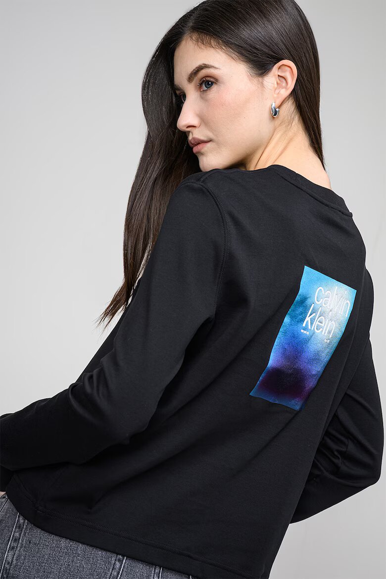 CALVIN KLEIN JEANS Суитшърт с лого Черен