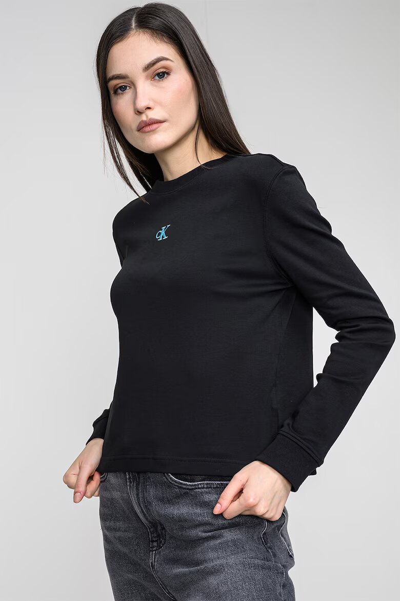 CALVIN KLEIN JEANS Суитшърт с лого Черен