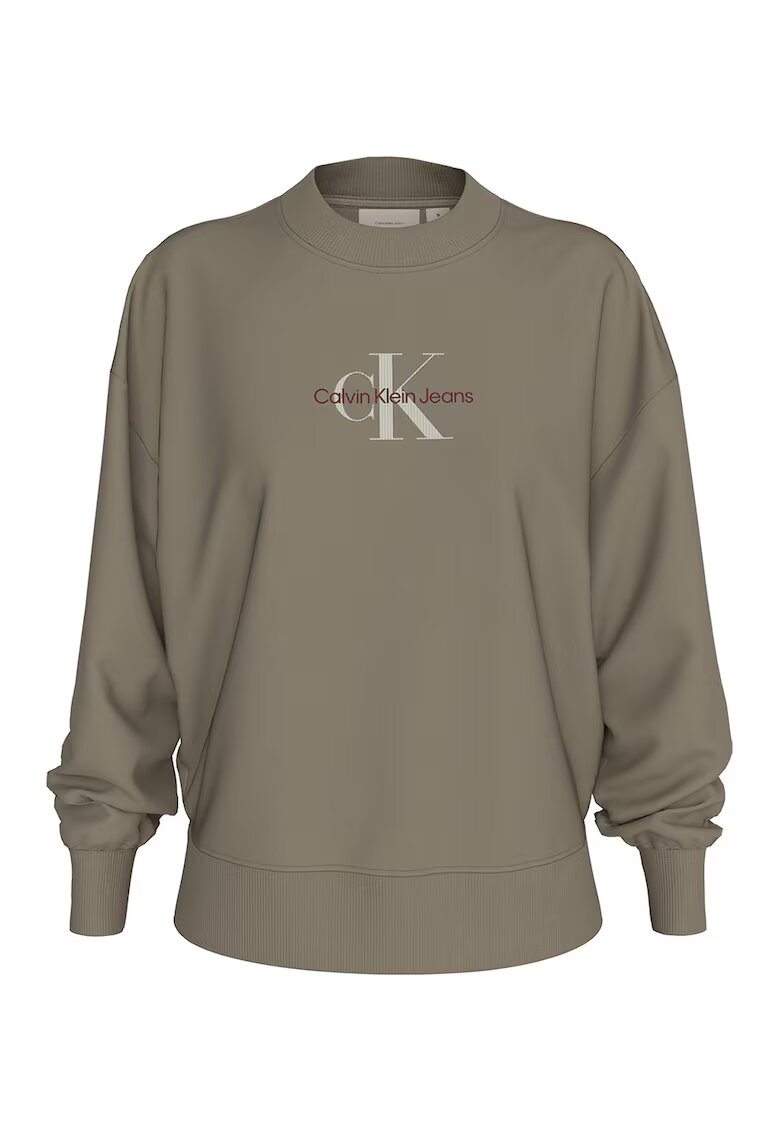 CALVIN KLEIN JEANS Суитшърт с овално деколте и лого