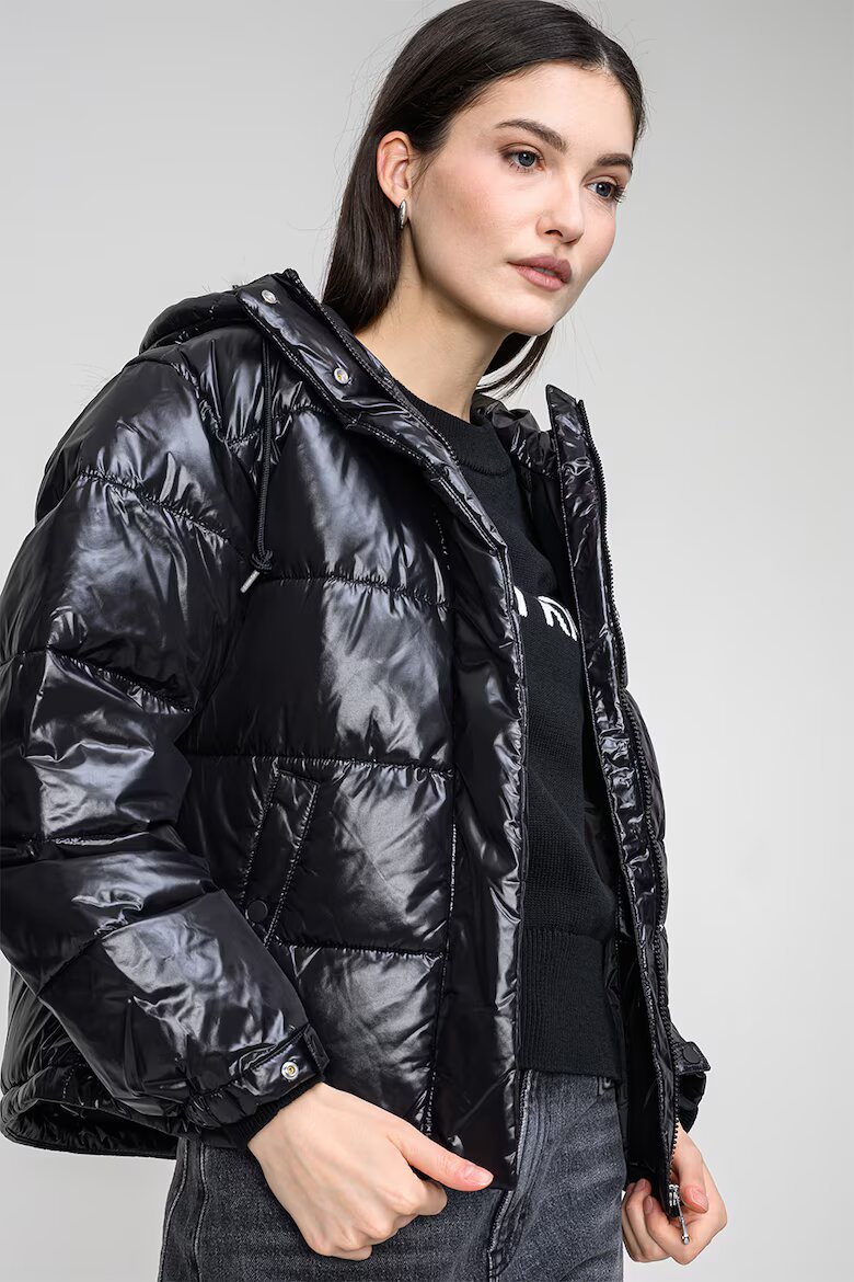 CALVIN KLEIN JEANS Свободно зимно яке с еластични маншети Черен