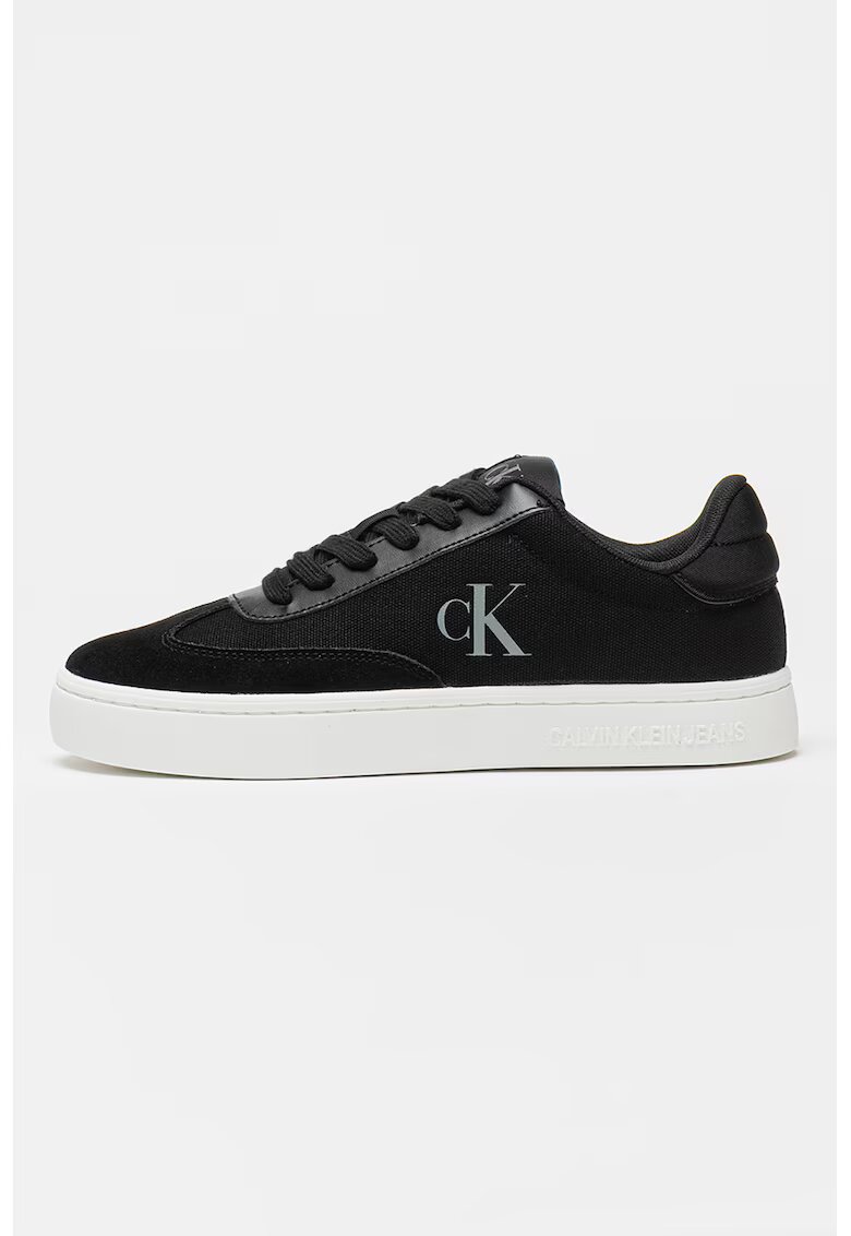 CALVIN KLEIN JEANS Текстилни спортни обувки с велур