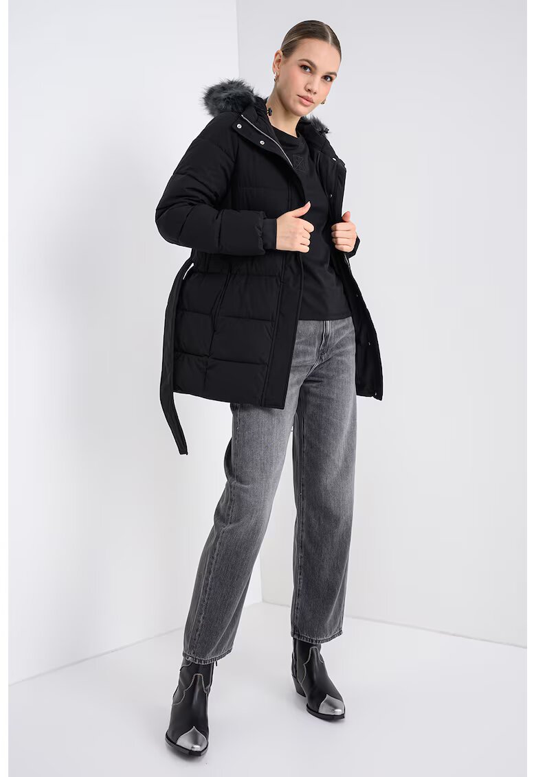 CALVIN KLEIN Капитонирано зимно яке с качулка