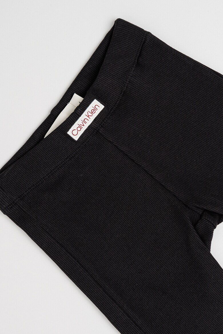 CALVIN KLEIN Къс клин с рипс Черен