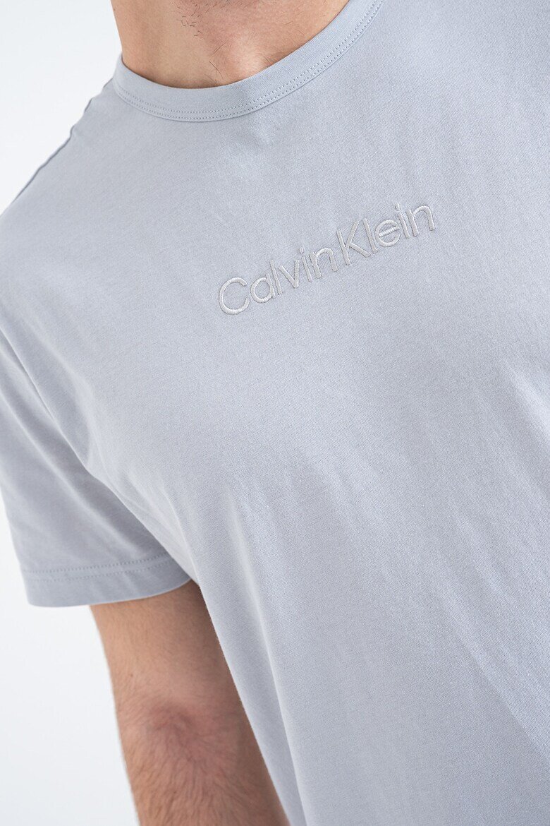 CALVIN KLEIN Къса памучна пижама Сив