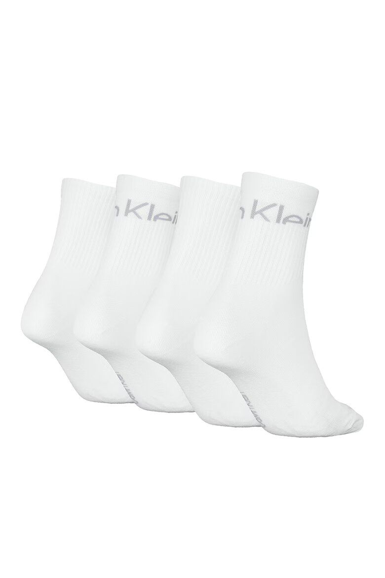 CALVIN KLEIN Къси чорапи - 4 чифта Бял