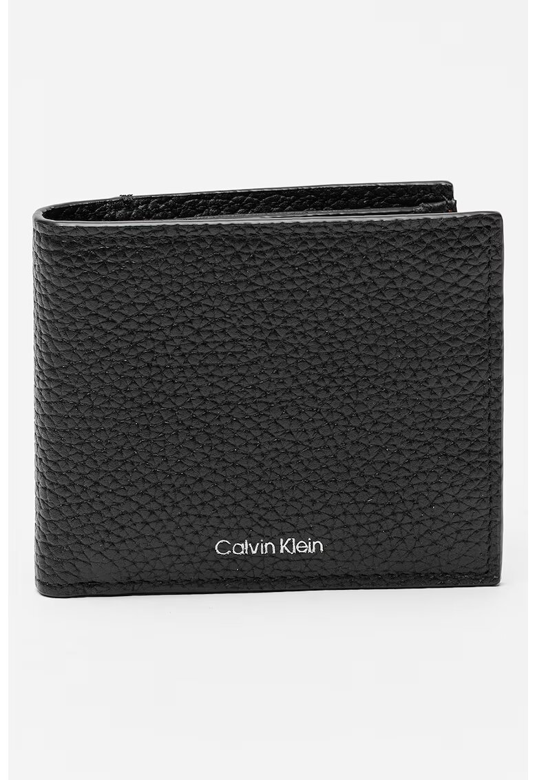CALVIN KLEIN Кожен портфейл - Черен