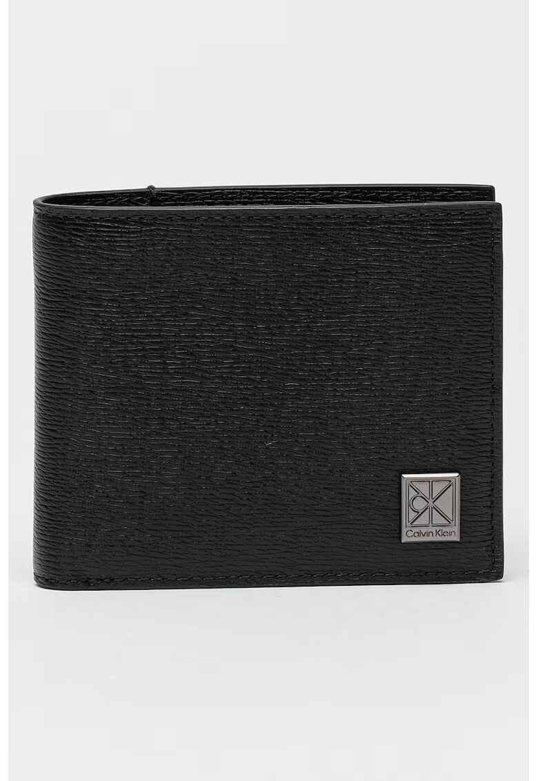 CALVIN KLEIN Кожен портфейл с двойно прегъване и релеф
