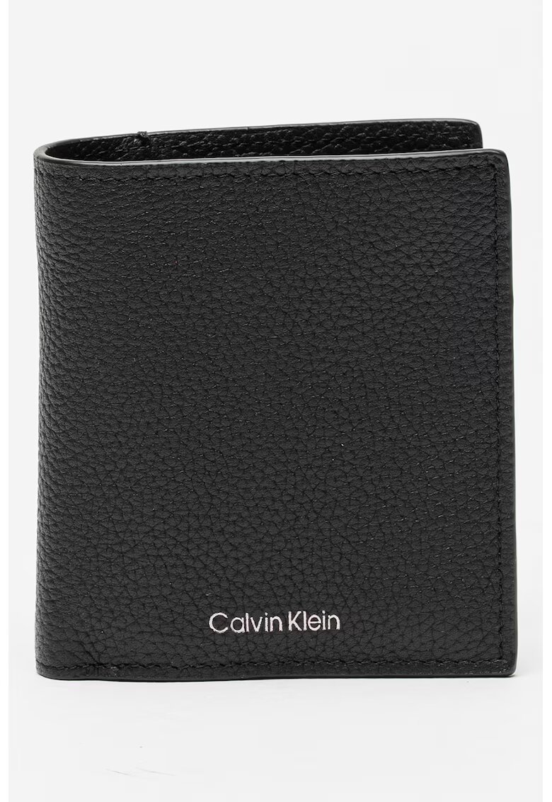 CALVIN KLEIN Кожен портфейл с лого и двойно прегъване