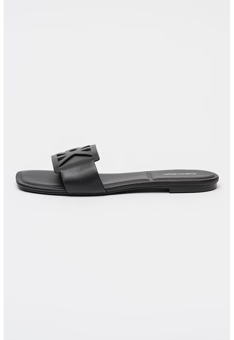 CALVIN KLEIN Кожени чехли с лого