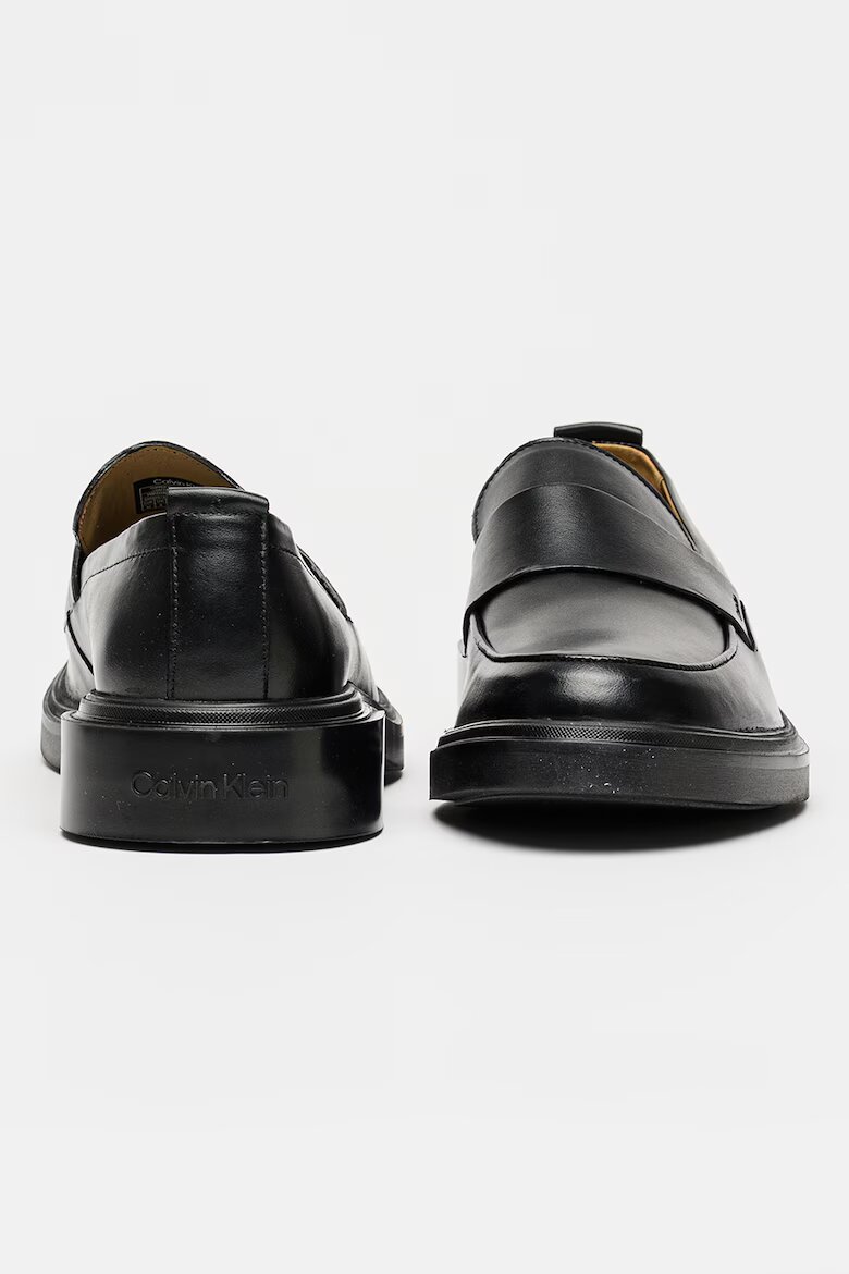 CALVIN KLEIN Кожени мокасини Черен