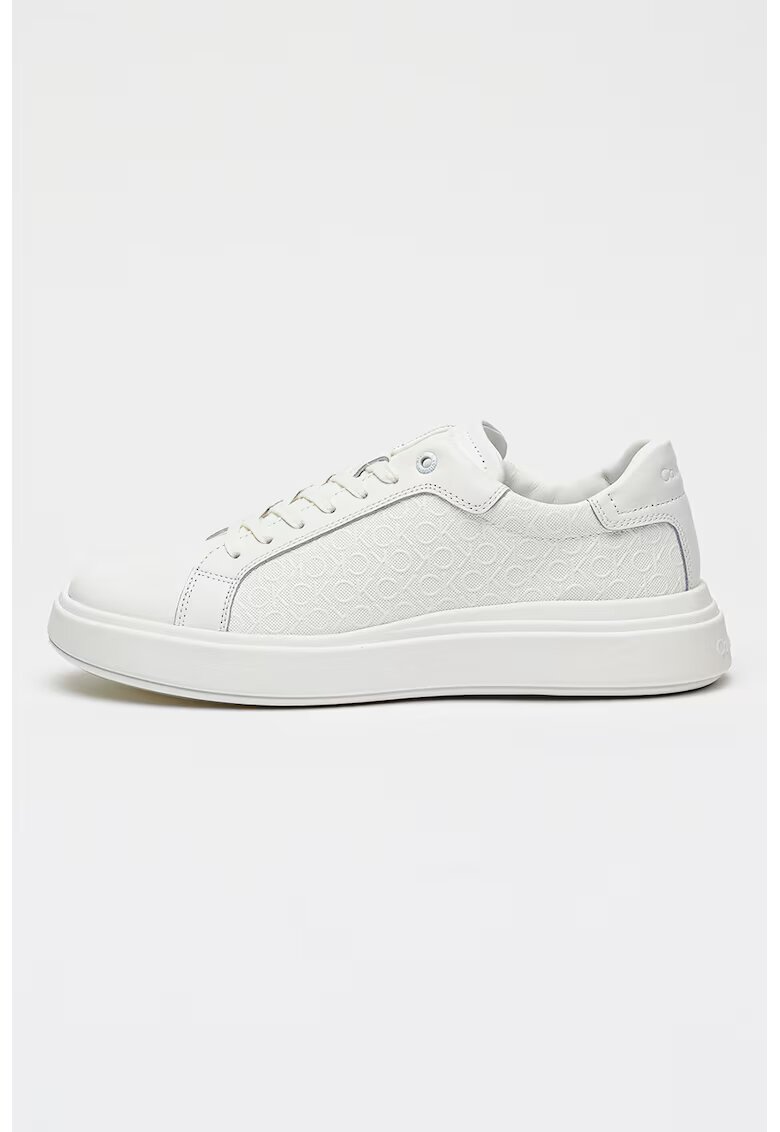 CALVIN KLEIN Кожени спортни обувки Chunky Low с монограм