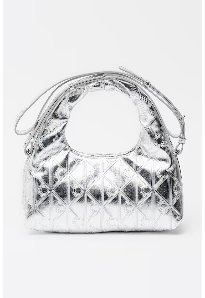CALVIN KLEIN Малка чанта Хобо с метализиран ефект