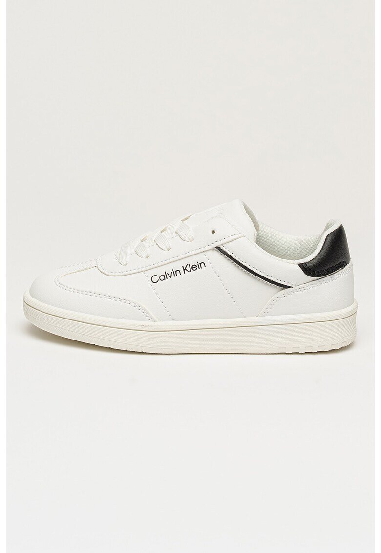 CALVIN KLEIN Маратонки от еко кожа - Бял
