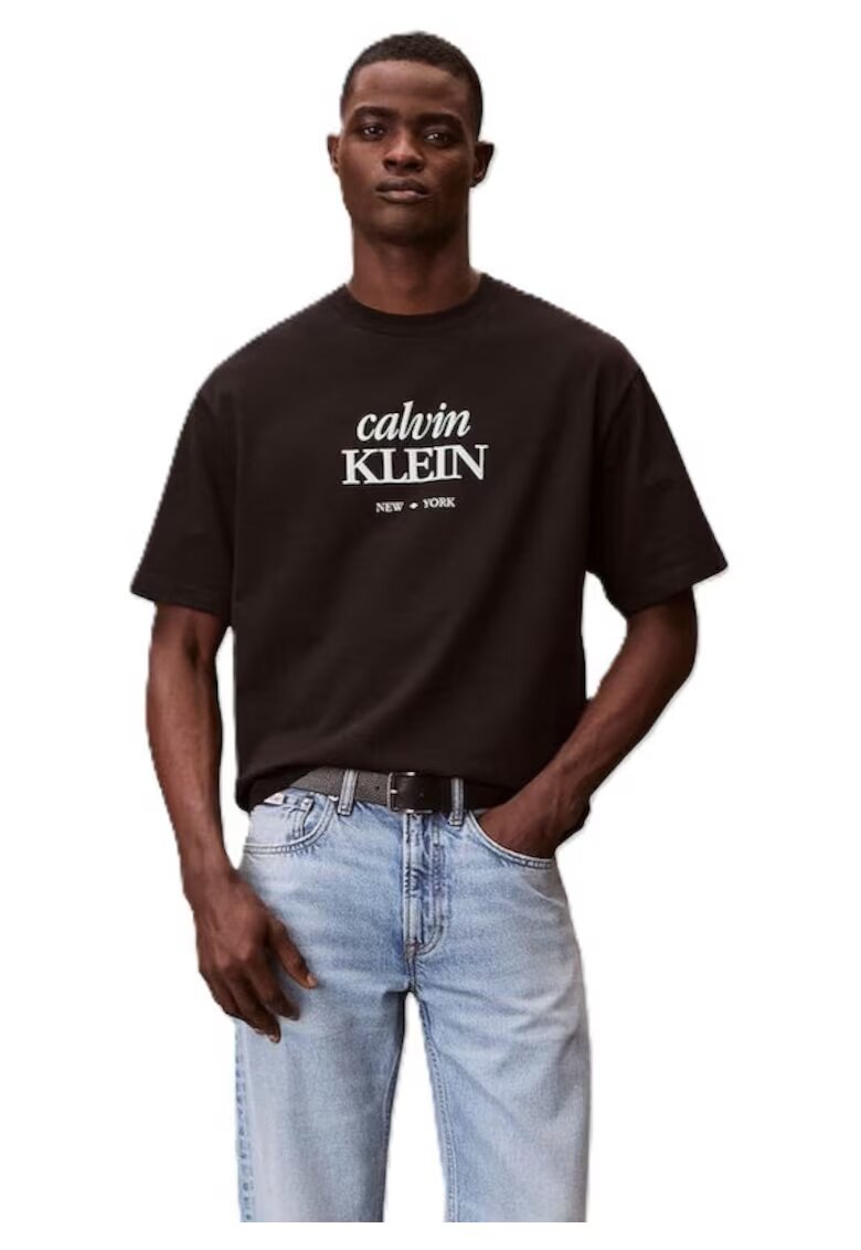 CALVIN KLEIN Мъжка тениска SS 16S DIAMOND GRAP - Памук - Черно