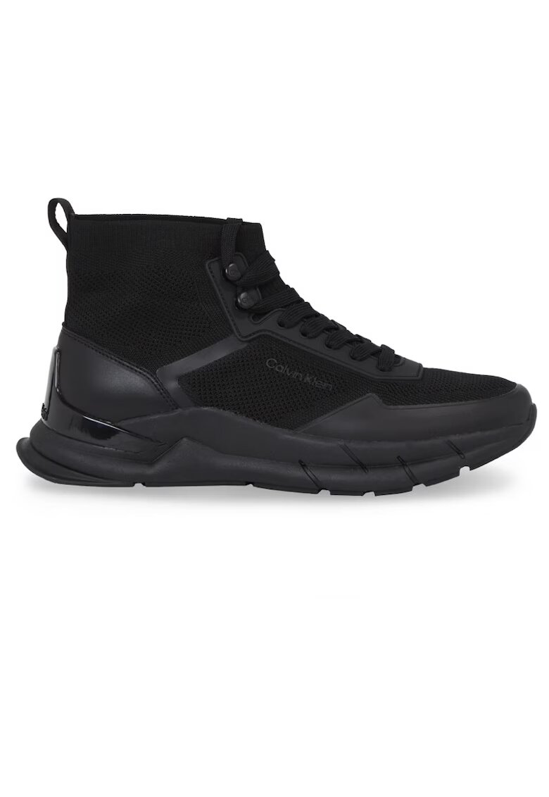 CALVIN KLEIN Мъжки спортни обувки високи с връзки - плетени - HM0HM01267-0GJ - черни