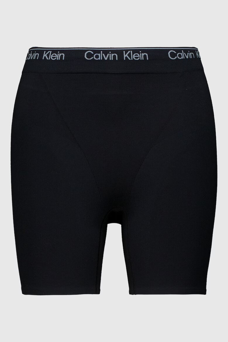 CALVIN KLEIN Оформящ къс панталон с лого Черен