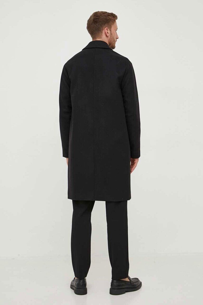 CALVIN KLEIN Палто от вълна K10K111745 Черен