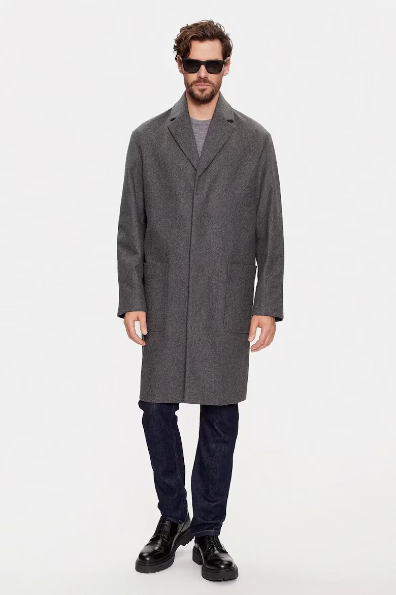 CALVIN KLEIN Палто от вълна K10K111745 Сив