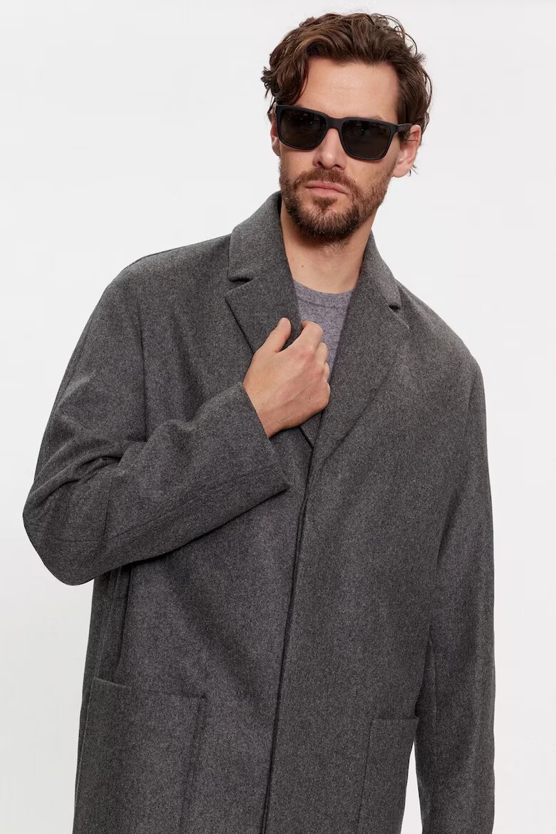 CALVIN KLEIN Палто от вълна K10K111745 Сив