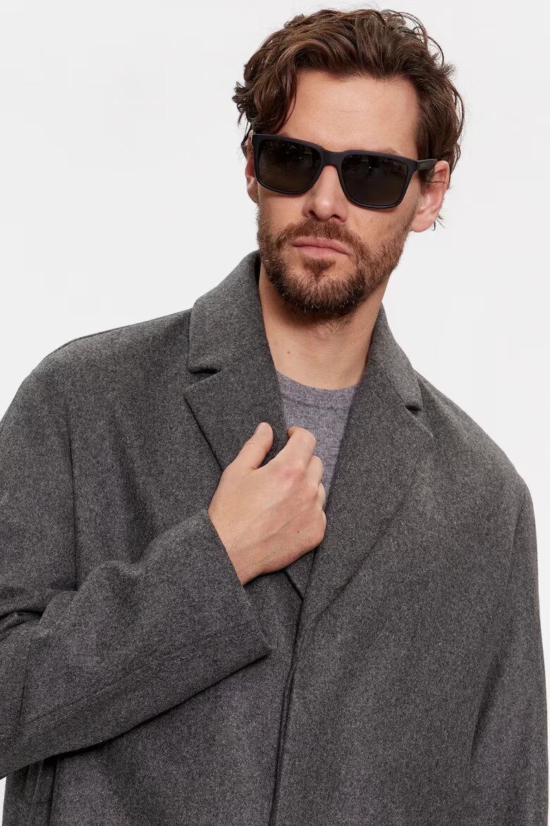 CALVIN KLEIN Палто от вълна K10K111745 Сив
