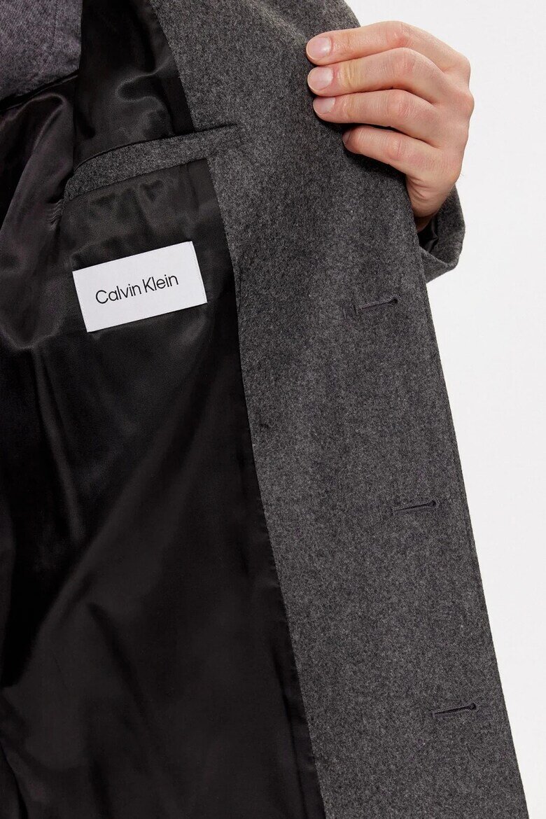 CALVIN KLEIN Палто от вълна K10K111745 Сив