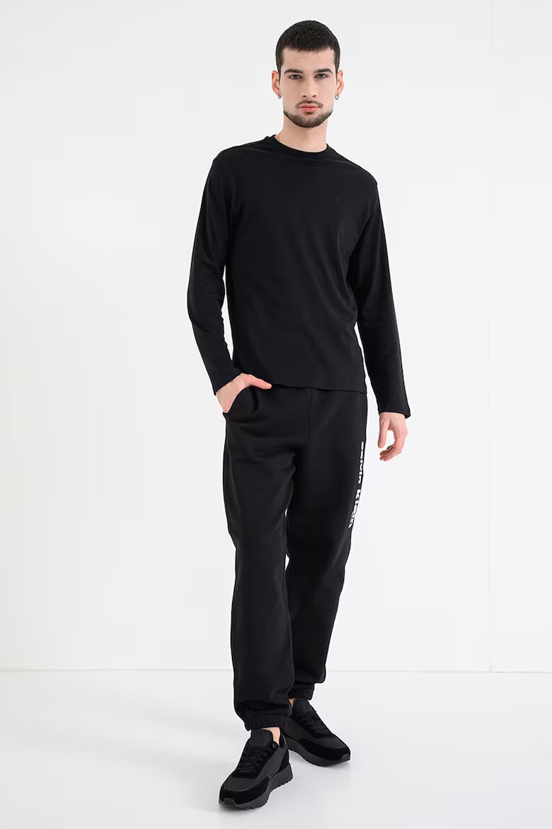 CALVIN KLEIN Памучна блуза Черен