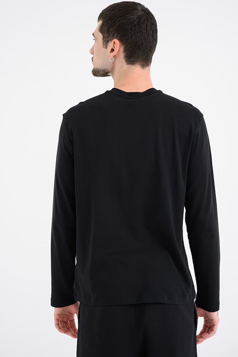 CALVIN KLEIN Памучна блуза Черен