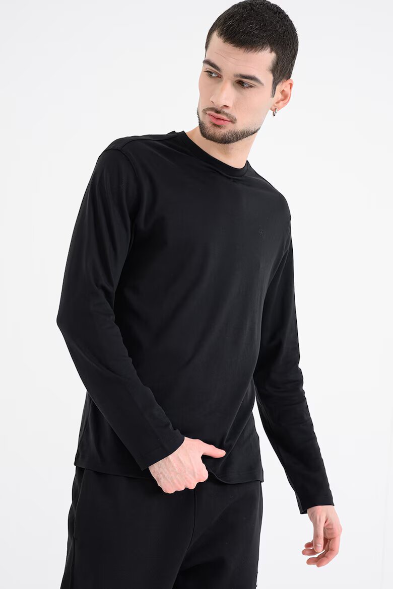 CALVIN KLEIN Памучна блуза Черен