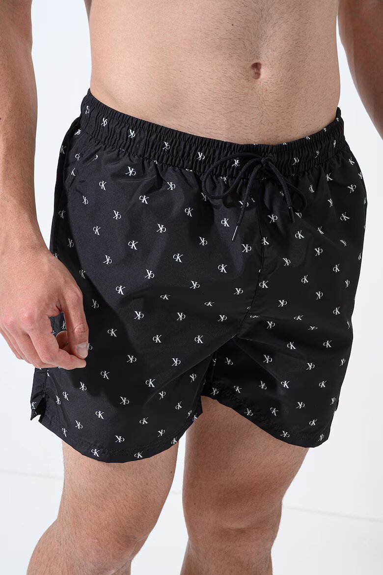 CALVIN KLEIN Плувни шорти с десен Black Onyx