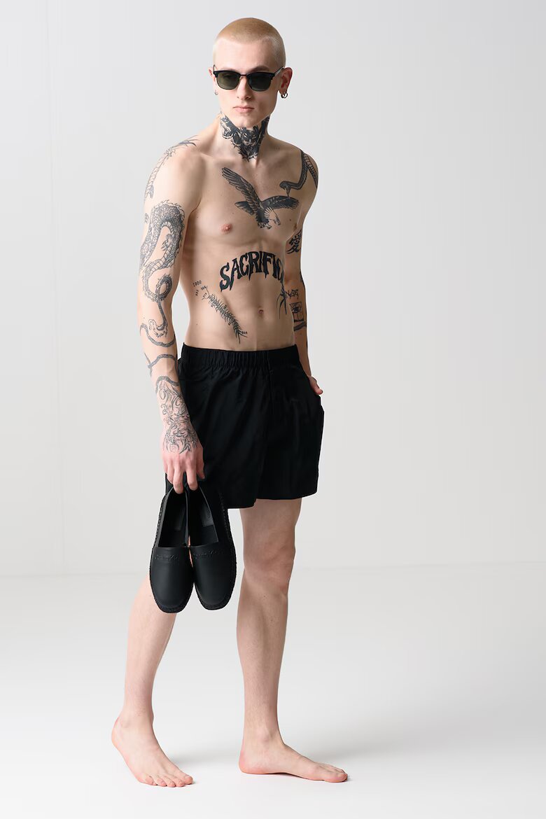 CALVIN KLEIN Плувни шорти със средна талия Черен
