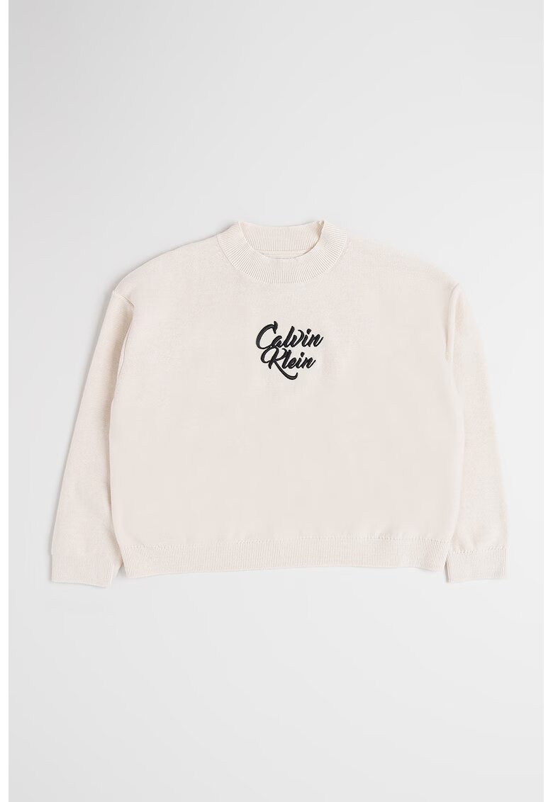 CALVIN KLEIN Пуловер с бродирано лого