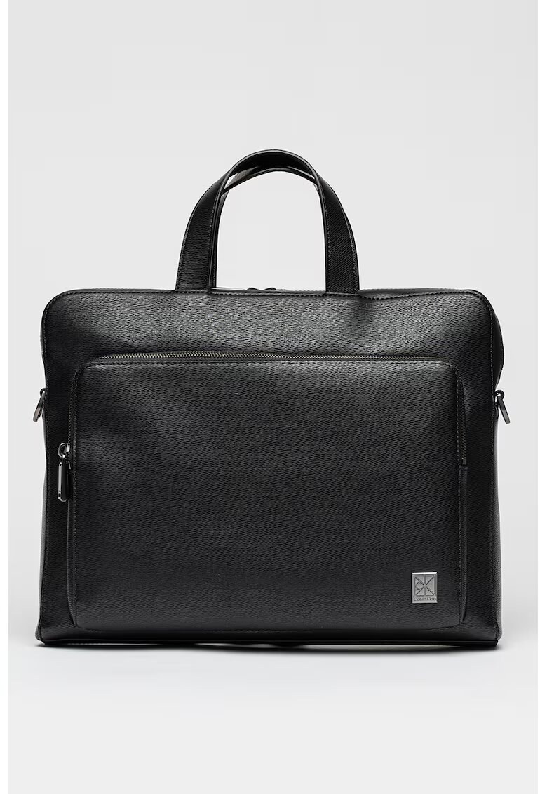 CALVIN KLEIN Ръчна чанта Emblem Commuter от еко кожа