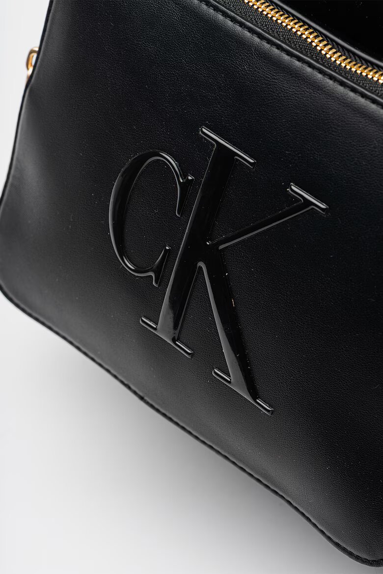CALVIN KLEIN Раница от еко кожа с подплатен гръб Черен