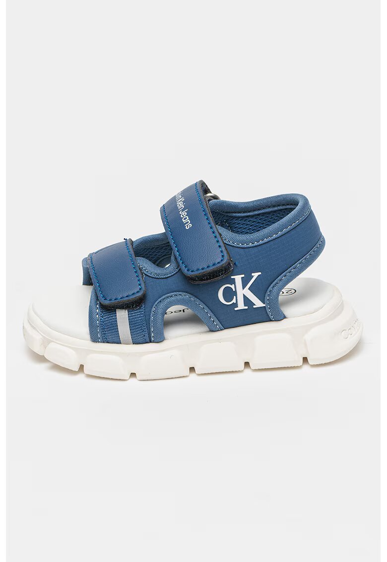 CALVIN KLEIN Равни сандали с велкро - Индигово синьо